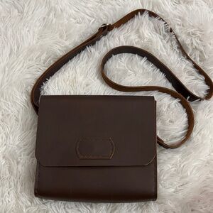 Handmade In Puerto Rico Real Leather Brown Crossbody Bag